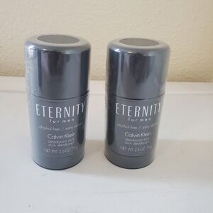 2 Pack Calvin Klein Eternity for Men Deodorant Stick Alcohol Free 2.6oz 75g Each